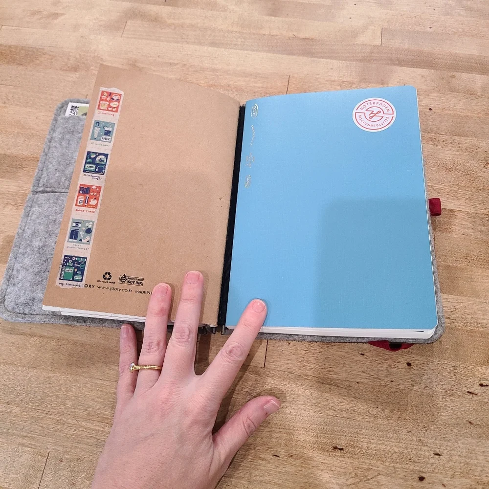 Roterfaden M A5 Travelers Notebook Leather Cover Taschenbegleiter - Picture 10 of 15
